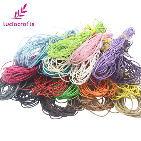 Lucia crafts 5 yards/lot 1mm Waxed Cotton Thread Rope Bracelet Wire Sewing Leather Handcraft Cord Materials W0704 ► Photo 1/6