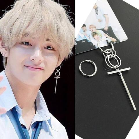Korean Earrings Aliexpress Bts Earrings Silver Kpop Bts Earrings
