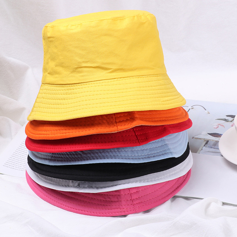 HOOH Summer Foldable Bucket Hat Unisex Women Outdoor Sunscreen Cotton Fishing Hunting Cap Men Basin Chapeau Sun Prevent Hats ► Photo 1/6