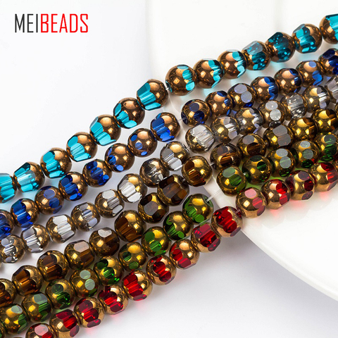 MEIBEADS Crystal Glass Round Shape Spacer Colorful Crystal Glass Beads Accessories Fit Bracelet DIY Jewelry Making EY5185 ► Photo 1/6
