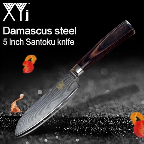 XYj VG10 Damascus Knives Chef Knife Tools Japanese Style Kitchen Knife Handmade 73 Layer Damascus Steel Knives Color Wood Handle ► Photo 1/6