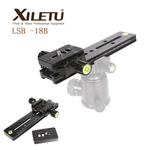 XILETU LSB-18B Lengthened Quick Release Plate Kit 180mm Nodal Slide Tripod Rail Multifunctional Universal Photography Accessory ► Photo 1/4
