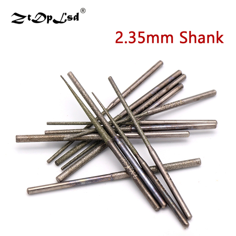 1PCS 2.35MM Shank Diamond Grinding Burr Needle Point Engraving Carving Polishing Glass Jade Stone Drill Bit Rotary Tool ► Photo 1/5