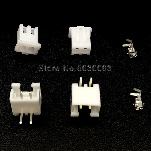 50Sets XH2.54 XH-2AW 2Pin 2p Wire Connector 2.54mm 90 degrees Curved Bending needle Terminal Kit/Housing/ Pin Header JST TJC ► Photo 1/1