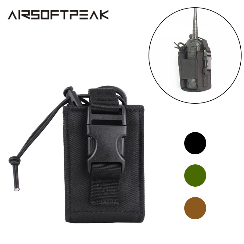 Outdoor Package Pouch Military Radio Walkie Talkie Holder Bag Mag Pouch Pocket 