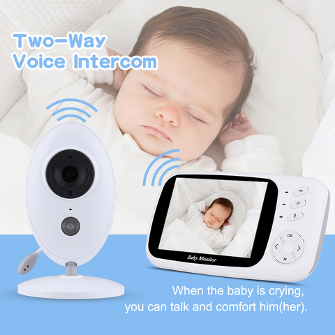 3.5Inch Wireless LCD Audio Video Baby Monitor Nanny Music Intercom IR  Portable Baby Camera Baby Walkie Talkie Babysitter ► Photo 1/5