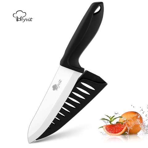 Ceramic Knife 6 5 4 3 inch Kitchen Chef Meat Utility Slicing Paring Knives White Blade colorful anti-slip handle Cooking tool ► Photo 1/6