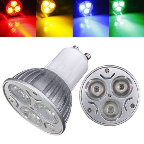 New LED GU10 3 LED Energy Saving Spotlight Down Light Home Lamp Bulb 85-265V White/Warm White/Pure White /Red/Yellow/Blue/Green ► Photo 1/4