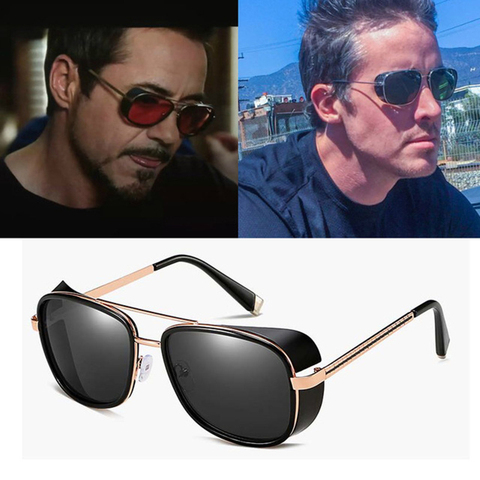 Male Steampunk Sunglasses Tony Stark Iron Man Matsuda Sunglasses Retro Vintage Eyewear Steampunk Sun Glasses UV400 Oculos De Sol ► Photo 1/6