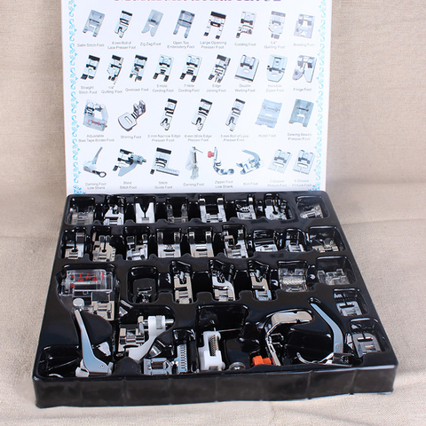 1-52pcs Domestic Sewing Machine Accessories Braiding Stitch Darning Presser Foot Feet Kit Sewing Box For Brother Singer Janom ► Photo 1/6