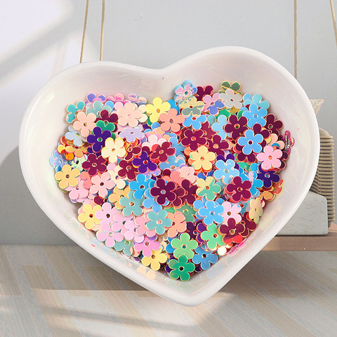10g/ Pack 7 mm 5-petal flower-shaped loose sequins wedding confetti DIY sewing nail art party decoration accessories ► Photo 1/6