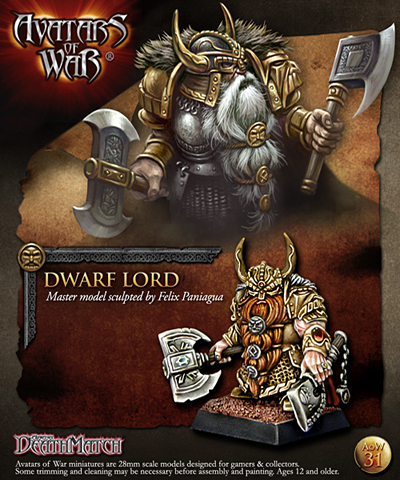 Holding two weapons dwarf lords 28mm ► Photo 1/1