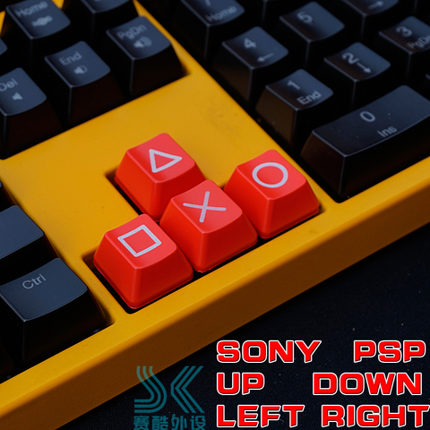 Mechanical keyboard ABS Pervious to light keycap direction key up and down Left right cherry mx arrow keys OEM PSP red black ► Photo 1/6