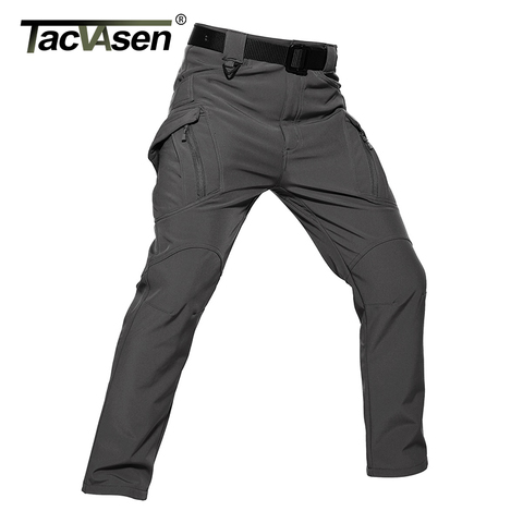 TACVASEN IX9 Men Softshell Pants Winter Military Tactical Pants Men Hunt Fleece Cargo Pants Male Waterproof Combat Trousers ► Photo 1/5