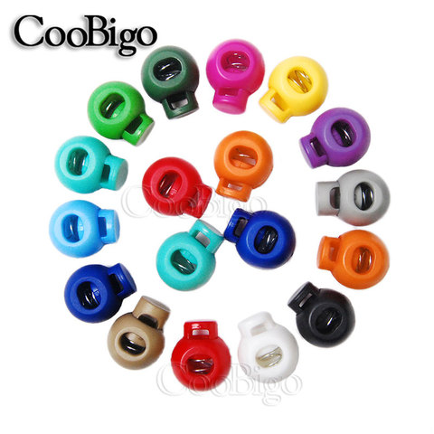 10pcs Colorful Plastic Ball Round Cord Lock Spring Stop Toggle Stopper Clip For Sportswear Shoes Rope DIY Cord Lanyard Parts ► Photo 1/6