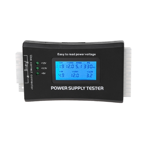 Digital LCD Power Supply Tester Multifunction Computer 20 24 Pin Sata LCD PSU HD ATX BTX Voltage Test Source ► Photo 1/6