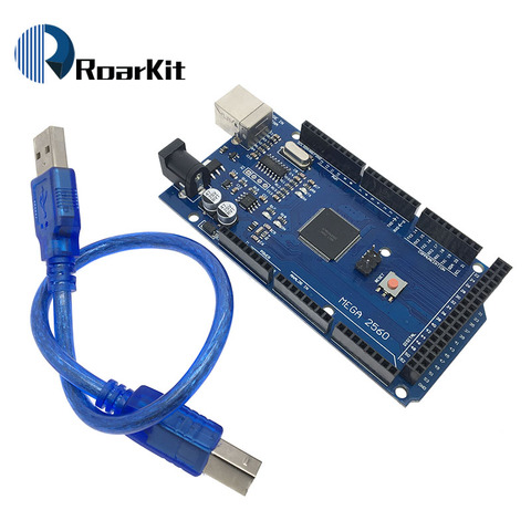 1SET Mega 2560 R3 Mega2560 REV3 (ATmega2560-16AU CH340G) Board with USB Cable compatible for arduino ► Photo 1/6