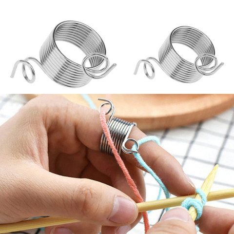 Metal Yarn Guide Knitting Thimble for Knitting Crafts Tool Finger Thimble  Yarn Spring Guides Needle Thimble Sewing Accessories - Price history &  Review, AliExpress Seller - Godness Gifts Store
