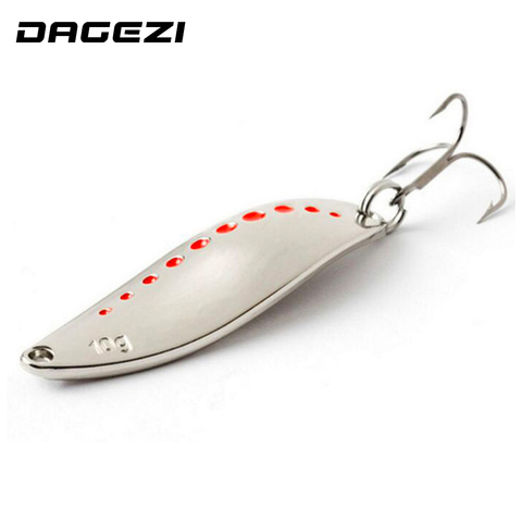 DAGEZI Metal Spinner Spoon Fishing Lure Hard Baits Sequins Noise Paillette with Feather Treble Hook Fishing Tackle 10/15/20g ► Photo 1/4