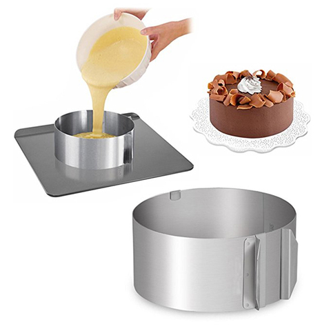 6~12inch Retractable Stainless Steel Circle Mousse Ring Baking Tools Set Adjustable Cake Mold Pastry Ring Bakeware Kitchen 25 ► Photo 1/6