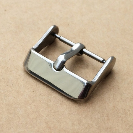 100PCS/lot watch buckle 304 Stainless steel watch buckle smooth polish with spring bar 17mm 19mm 21mm 24mm size arailable ► Photo 1/3