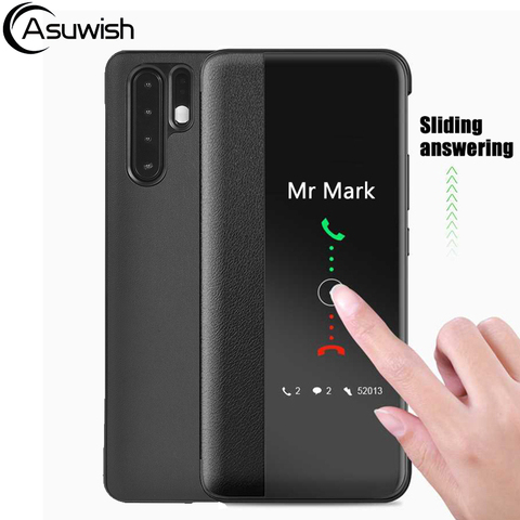 Flip Cover Leather Phone Case For Huawei P30 P40 Pro P30pro P20 Lite P10 Plus P 30 20 10 P10plus P20lite P20pro Smart View Case ► Photo 1/6