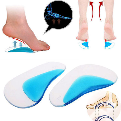 1Pair Professional Orthotic Arch Support Shoe Insole Flat Foot Silicone Corrector Shoe Cushion Insert Height Increasing Shoe Pad ► Photo 1/6