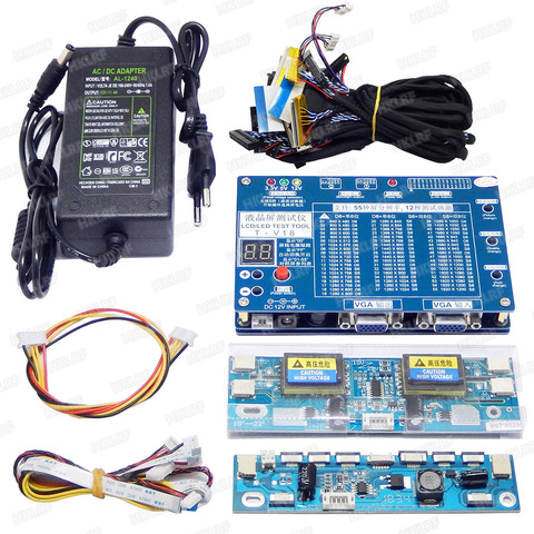 T-V18 Test Tool for Panel LED LCD Screen Tester Support  7-84 Inches +Voltage Transformer Board + 14PCS  LVDS ► Photo 1/6