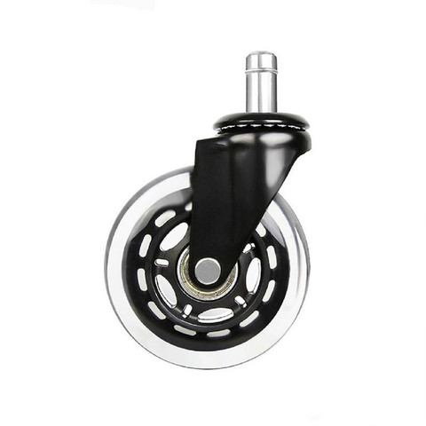 2.5/3 Inch PU Furniture Casters 360 Degree Swivel Mute For Office Computer Chair Adjustable Rolling Double Bearing Cart Wheel ► Photo 1/6