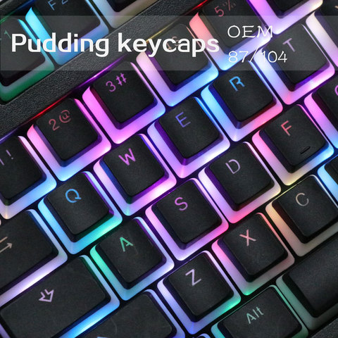 PBT  keycaps Double shot Backlit Keycap For OEM Cherry MX Switches Mechanical Gaming Keyboard 104 ANSI layout Key Puller ► Photo 1/1