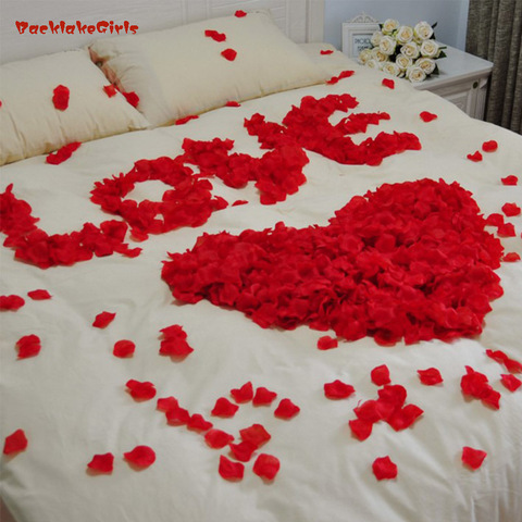 1000pcs Rose Confetti Petals Artificial Bouquet Wedding Party Flower Favor Decor 