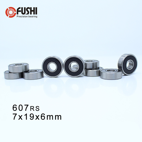 607RS Bearing ABEC-1 10PCS 7x19x6 mm Miniature 607 2RS Ball Bearings 607-2RS EMQ Z2 V1 ► Photo 1/6