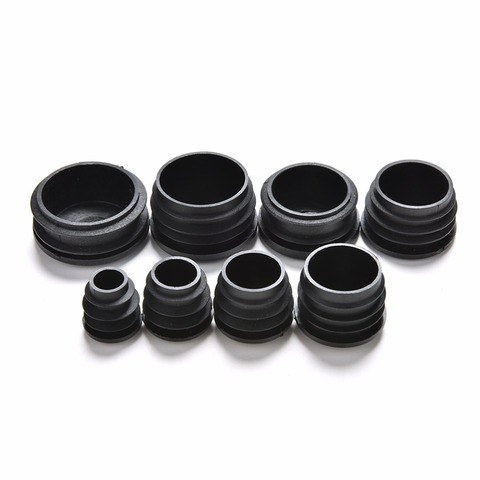 10PCS 16/19/22/25/28/30/32/35mm Plastic Furniture Leg Plug Blanking End Caps Insert Plugs Bung For Round Pipe Tube Black ► Photo 1/6