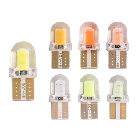 10 pcs led t10 w5w led 194 168 COB led car Parking Bulb Auto Wedge Clearance Lamp CANBUS Silica Bright White License Light Bulbs ► Photo 1/6