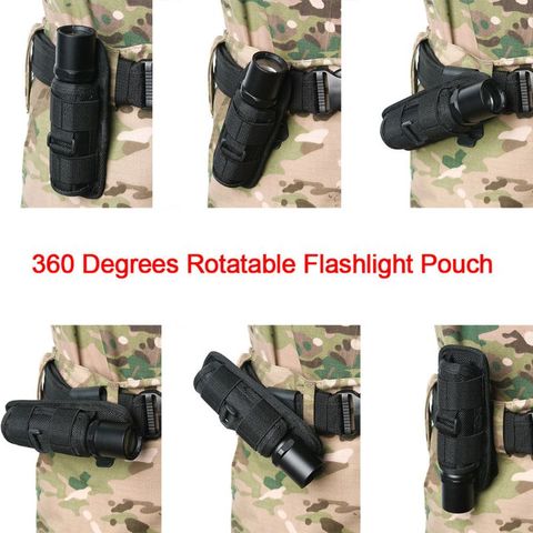 Tactical 360 Degrees Rotatable Flashlight Pouch Holster Torch Case for Belt Torch Cover Hunting Lighting Accessories ► Photo 1/6