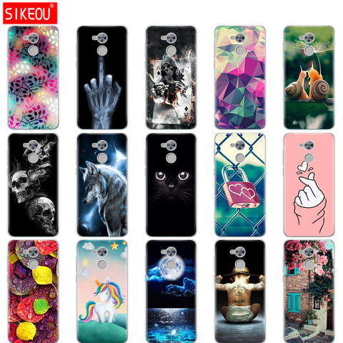 cover phone case for huawei honor 6A soft tpu silicone back cover 360 full protective printing clear coque Cat flower ► Photo 1/5