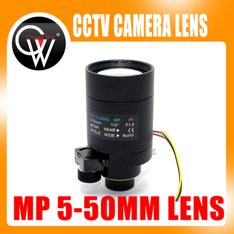 HD Varifocal Lens 5-50mm D14 Mount DC Auto Aperture View About 100m For Analog/720P/1080P AHD/CVI/TVI/IP CCTV Camera ► Photo 1/6
