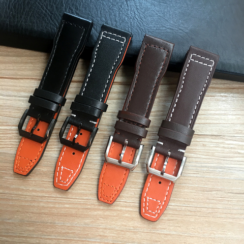 20mm 21mm 22mm Brown Black Men Watchband for IWC Pilot Mark XVIII IW327004 IW377714 Watch Strap Calf Genuine leather  Bracelet ► Photo 1/6