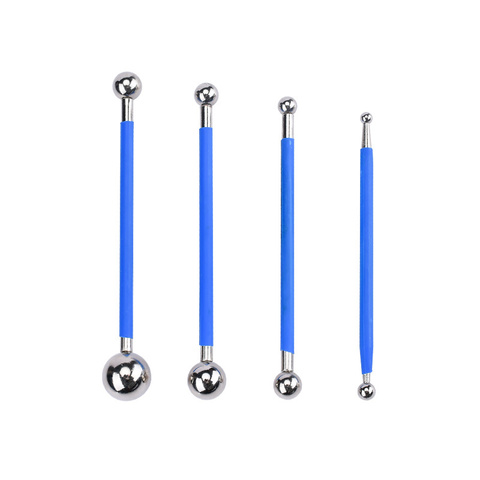 4pcs/set Professional Slime Playdough Tool stainless steel molding ball Sculpture Tools Toys For Clay Carving tile grout tools ► Photo 1/6