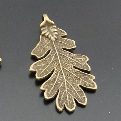 10pcs/pack Antique bronze alloy daisy leaf Necklace pandent Vintage Jewelry Findings Handmade Crafts Bracelet Dec  01329 44*27mm ► Photo 1/2