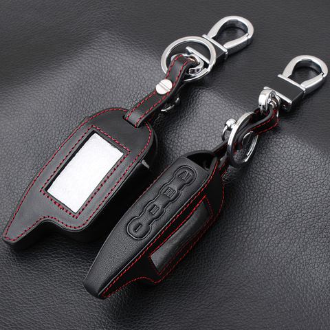 M7/M8/M9 Leather Case For Scher-khan Magicar 7/8/9/10/11/12 101 LCD Two Way Car Alarm System LCD Key Cover ► Photo 1/5