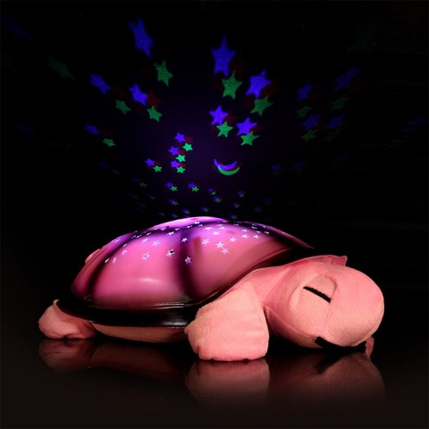 Hot selling Turtle led Night Light Stars projector for baby Lamp toy With music Christmas birthday gift ► Photo 1/6