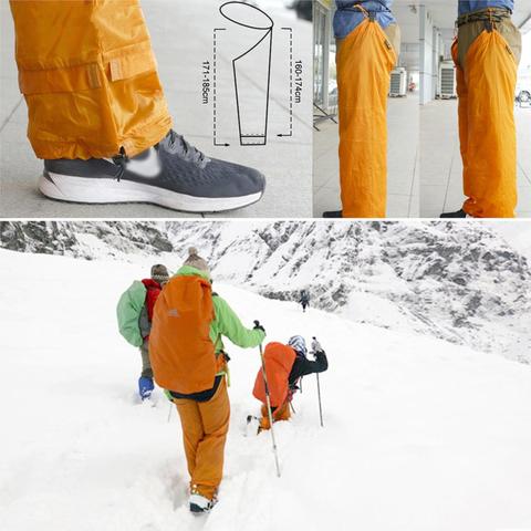 Men Women 20D Double Silicone Coated Nylon Portable Waterproof Pants Outdoor Camping Climbing Hiking Ultralight Rain Trouser ► Photo 1/6