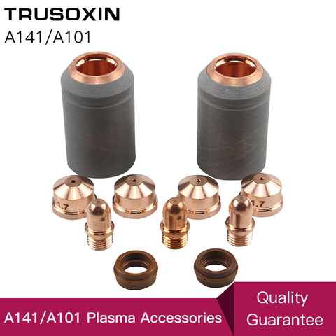 Non-original A141 Plasma Torch Consumables Kit 4pcs Cutting Electrode Nozzle Tip Shield PR0101 PD0101 PC0101 PE0101 CV0011 ► Photo 1/6