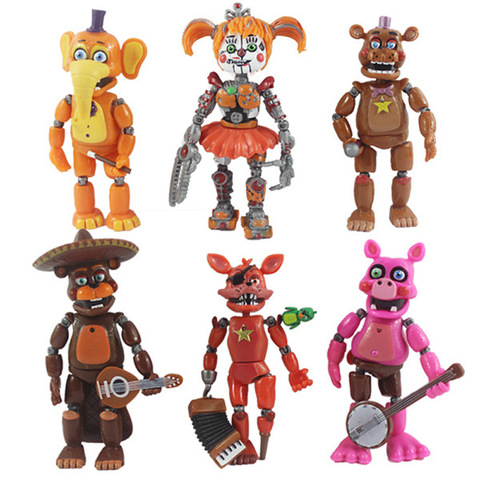 Anime Fnaf At Five Nights Security Breach Series Foxy Bonnie Fazbear Plush  Figures Fazbear Bear Stuffed Dolls Toys For Kids - AliExpress