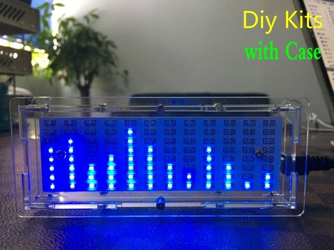 Blue LED Music Spectrum Analyzer Audio Level Indicator MP3 PC Amplifier Indicator Module Diy Kits With Case ► Photo 1/1
