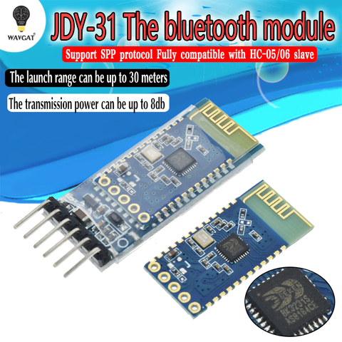 JDY-30 = JDY-31 SPP-C Bluetooth serial pass-through module wireless serial communication from machine Replace HC-05 HC-06 ► Photo 1/6