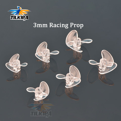 1 pc Transparent High Speed 3mm Prop RC Boat  3 Blades Propeller High Toughness Positive / Reverse 3 Blades Screw  for Rc Boat ► Photo 1/6