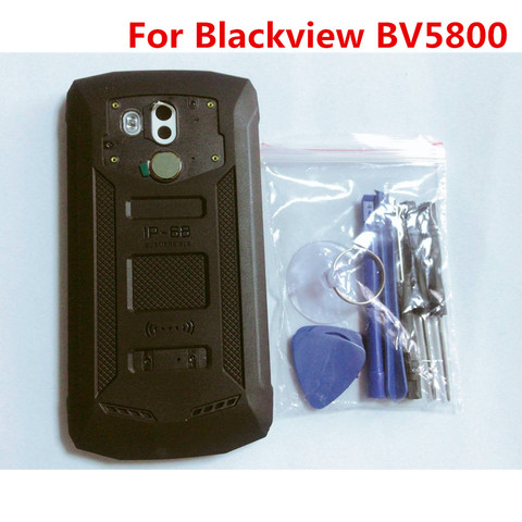 Blackview BV5800 Pro New Original 5.5inch IP68 Battery Cover Shell Case+Fingerprint Sensor Flex Cable Repair Frame Replacement  ► Photo 1/1