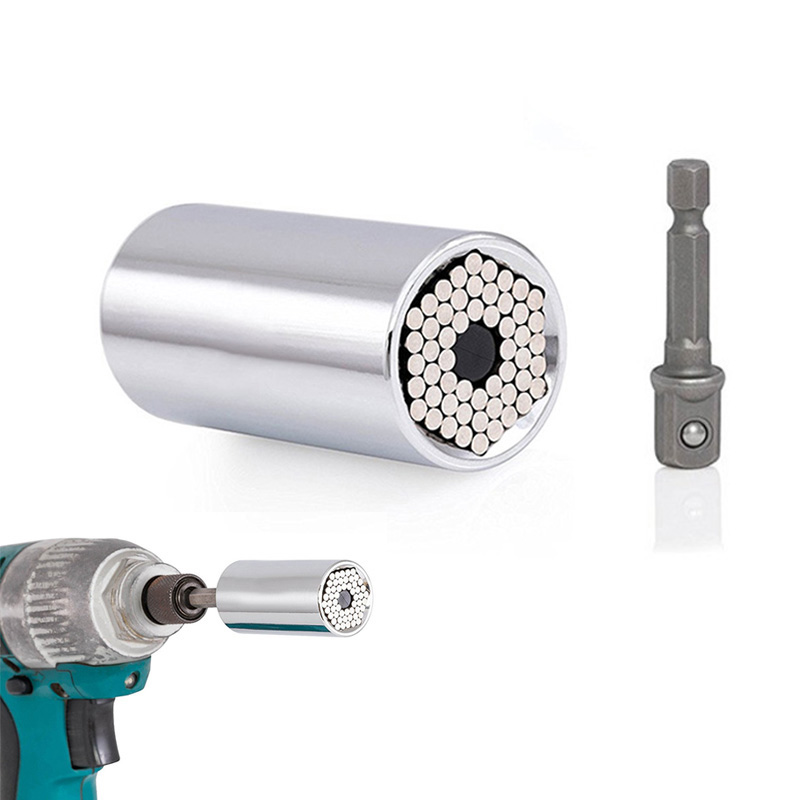 7-19mm Universal Multifunction Torque Wrench Head Set Socket Sleeve Power Drill 